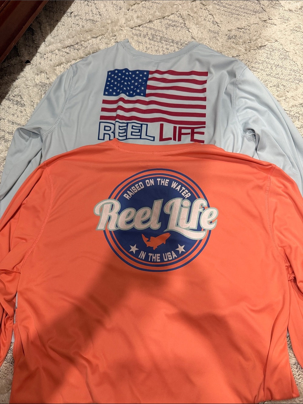 Reel Life Men's Long-Sleeve Performance Shirt - Coral